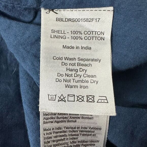 Brakeburn Blue Stripe Cotton Shift Dress size 12 - Picture 7 of 9